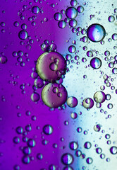 drops of water on a blue background