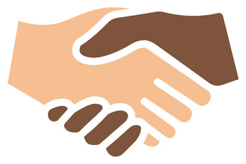 Business agreement handshake line style art icon for websites and apps . Vector illustration