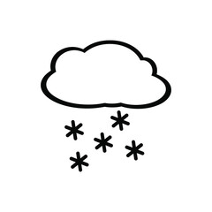 Snow icon set. Winter vector collection