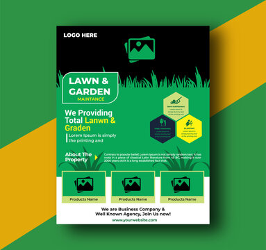 Lawn and Garden maintenance  Flyer Template