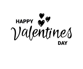 Valentines day greeting hand lettering. Banner, party invitation, template. Calligraphy hand drawn text.