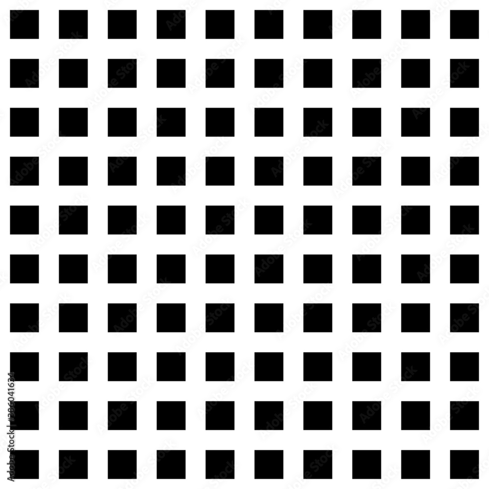 Poster Simple, plain squares repeatable, seamless background, pattern. Squares checkered, chequered background illustration. Grid, mesh, chequr lattice, grating vector