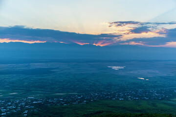 Fototapeta na wymiar view of the Alazani Valley