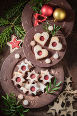 Stained glass cookies as a small Christmas sweets