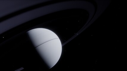 beautiful alien planet in far space, space background, planet similar to Earth, detailed planet surface 3d render