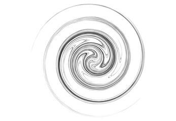 Curve rotated Volute, Helix shape. Spiral, swirl and twirl design element. Cyclic Rotation, curl design. Vector