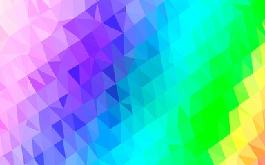 Obraz premium Light Multicolor, Rainbow vector triangle mosaic cover.