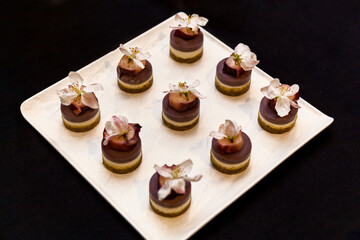 Catering, assorted snacks on plates