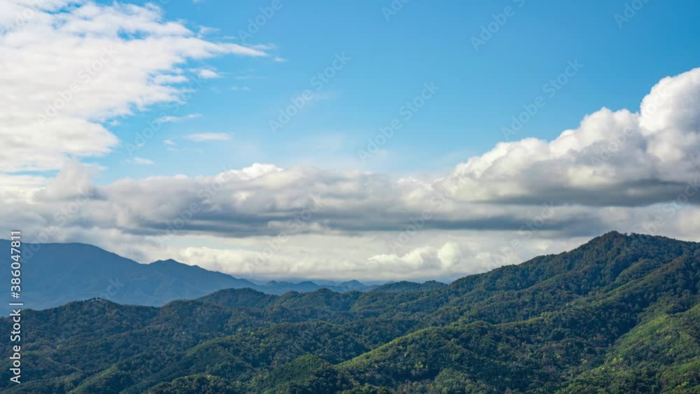 Aufkleber 高原の風景　環境イメージ　タイムラプス　ズームイン