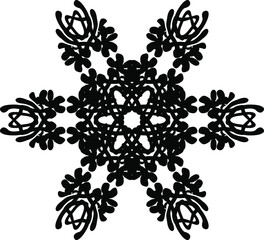  Beautiful creative snowflake for web images in black and white.