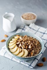 healthy fresh Barley porridge in a bowl