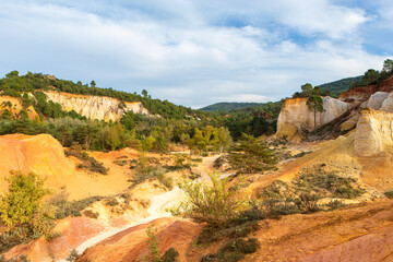 Natural park of ochre earth in France