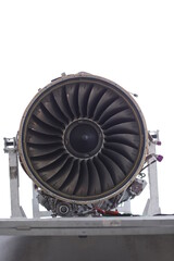 aircraft engine isolated on white background