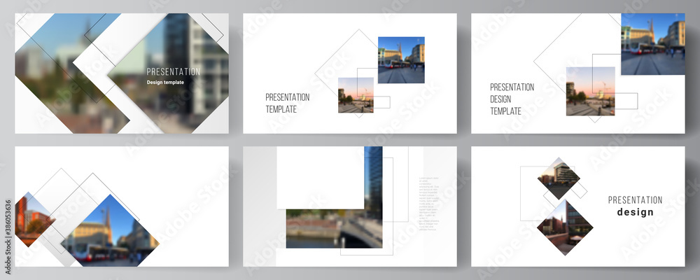 Poster vector layout of the presentation slides design business templates, multipurpose template with geome