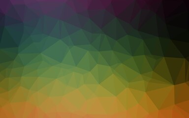 Dark Multicolor, Rainbow vector triangle mosaic template.