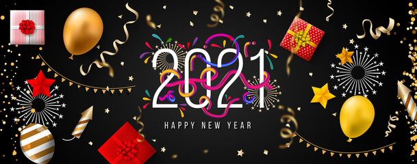 2021 New Year. 2021 Happy New Year greeting card. 2021 Happy New Year background.