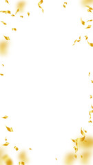 Streamers and confetti. Gold streamers tinsel and 