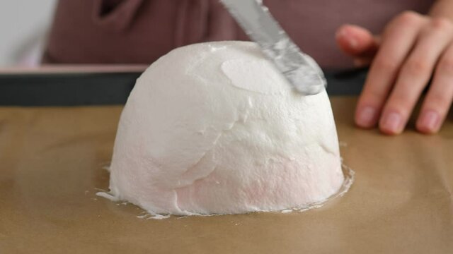 Cloud Bread. Meringue cake. CLOUD BREAD from TIK TOKA. Bread without flour. BREAD from 3 ingredients.