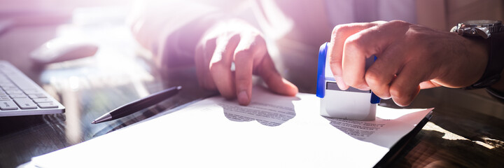 Notary Certificate Contract Paper Stamp