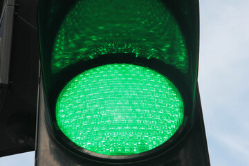 traffic warning lights on road