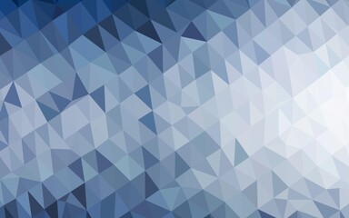 Light BLUE vector triangle mosaic cover.