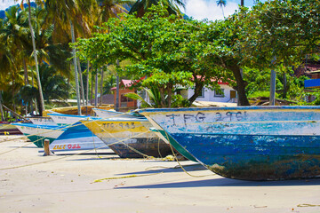 Fishing boats in Maracas Bay Trinidad.
