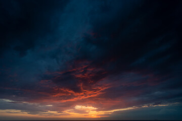 sunset in the sky