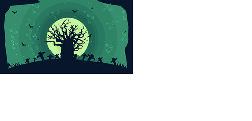 Halloween themed background illustration design