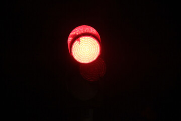 traffic warning lights on road