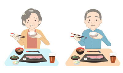 ご飯が不味い　シニア(線無し)