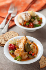 Homemade Fish Soup or Stew with Vegetables