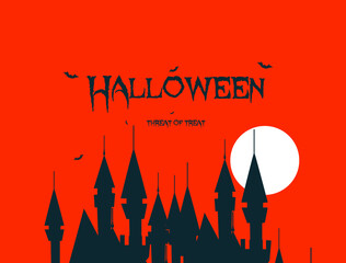 Halloween themed background illustration design