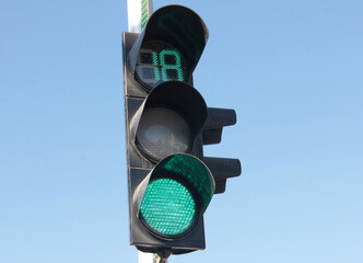 traffic warning lights on road
