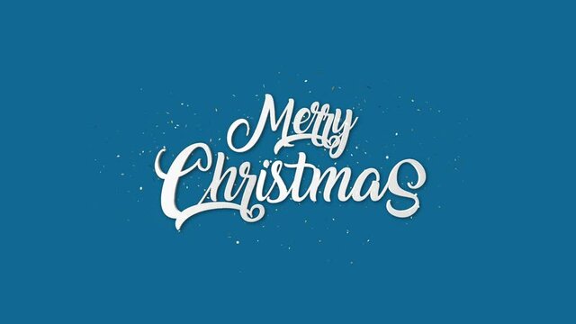 Merry Christmas Text Animation + Alpha Channel