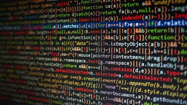 Binary Code On Screen Background