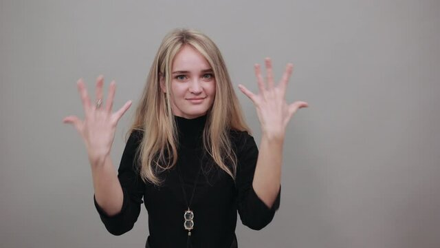 Attractive scowling angry, Head shot scowl, was offended gloomy eyebrows, Sulky, Waist-up portrait of beautiful face in displeasure, affront tensed, having bad mood, getting mad, frowning forehead