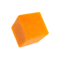 Piece of ripe orange pumpkin isolated on white