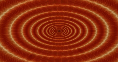 Orange Concentric Circles with Snakeskin Pattern