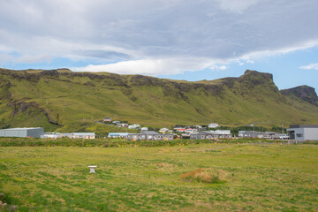 Town of Vik in south Iceland