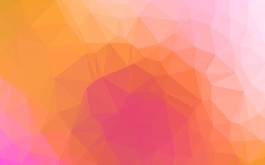 Light Red, Yellow vector low poly layout.