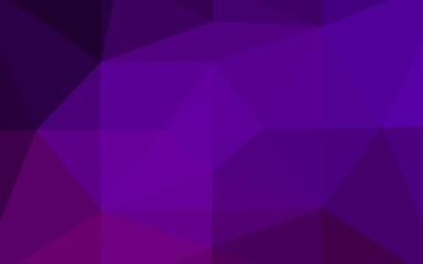 Dark Purple vector shining triangular background.