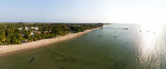 Imagem Aérea de Barra Grande na Península de Maraú, Camamu, Bahia, Brasil