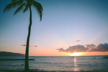 SUNSET AT Haleiwa Beach Park, North shore, Oahu, Hawaii
