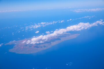 Naklejka na ściany i meble Aerial Kahoolawe island, Hawaii