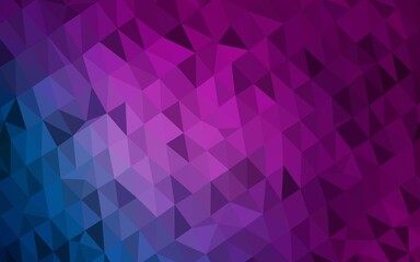 Dark Pink, Blue vector low poly cover.