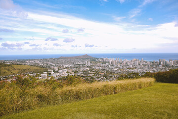 Tantalus lookout, City view of Honolulu, Oahu, Hawaiii