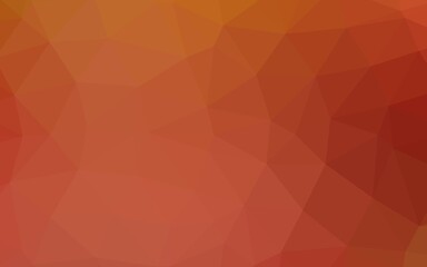 Light Orange vector abstract polygonal texture.