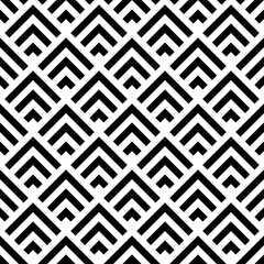 Seamless japanese mountains pattern. Repeated chevrons, angle brackets, curves background. Squama ornament. Scales image. Ancient window tracery motif. Digital paper for textile print. Vector art.