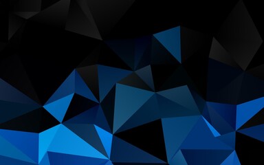 Fototapeta premium Dark BLUE vector abstract mosaic pattern.