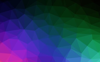 Dark Multicolor, Rainbow vector polygon abstract layout.